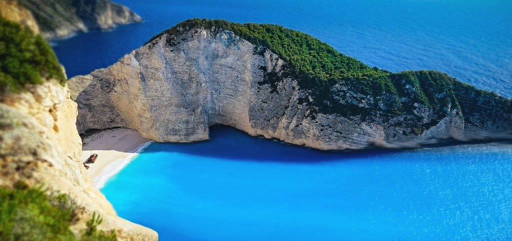 Zatoka Wraku Zakynthos Grecja, jedna z najpiękniejszych plaż w Europie