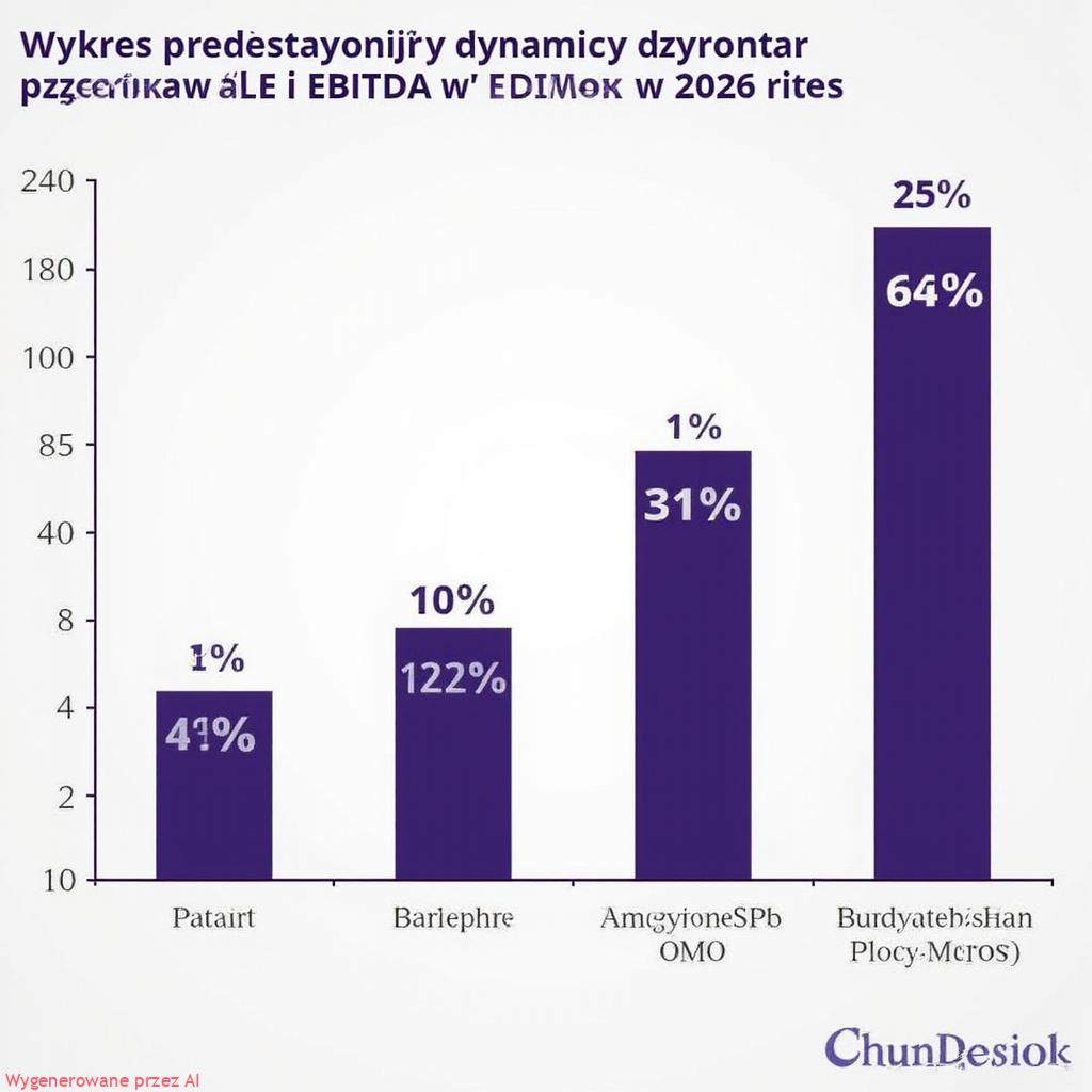 Wykres przedstawiający dynamiczny wzrost przychodów i EBITDA AMC w Europie w 2026 roku