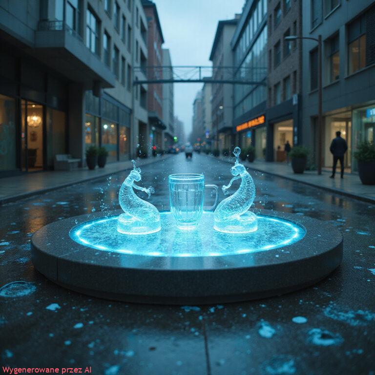 Architektura chmury hybrydowej z wizualizacją połączeń między AWS, Azure i Google Cloud