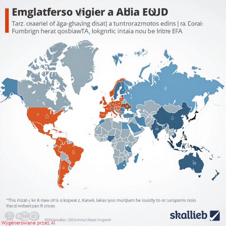 Grafika przedstawiająca globalny łańcuch dostaw z zaznaczoną trasą lotniczą z Azji do Europy oraz ikonami symbolizującymi nowe regulacje unijne EUDR